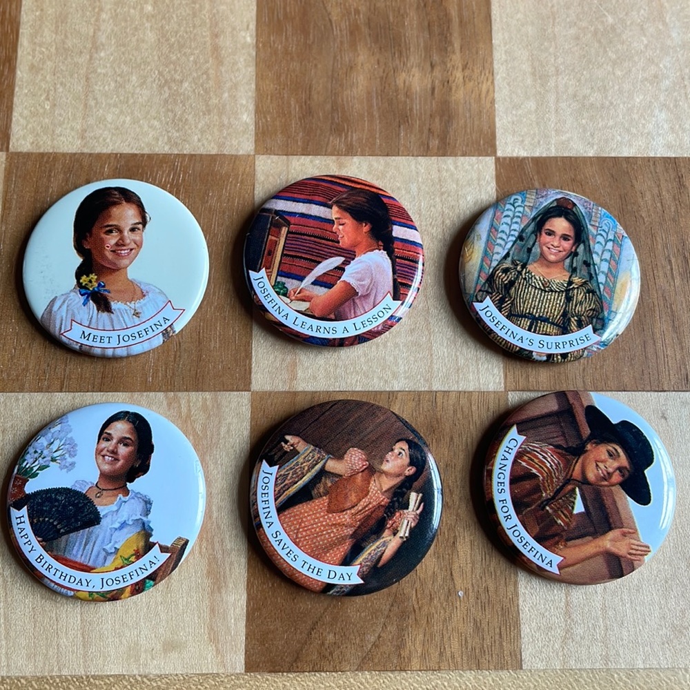 AG American Girl Josefina Pins (6) Book Buttons